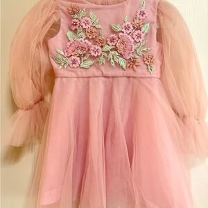 TTDM Pink tulle dress Size 2-3